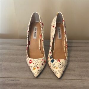 Steve Madden Floral Cream Stiletto Heel